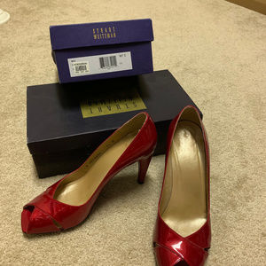 Stuart Weitzman Red Patent Leather Heels